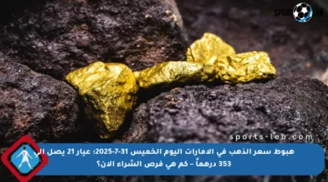 هبوط سعر الذهب في الإمارات اليوم الخميس 31-7-2025: عيار 21 يصل إلى 353 درهماً – كم هي فرص الشراء الآن؟